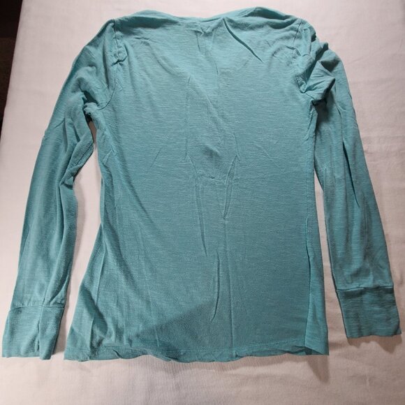 rue21 Teal Slim Fit Long Sleeve T-Shirt Size Large Lightweight Cotton Modal - Picture 2 of 6